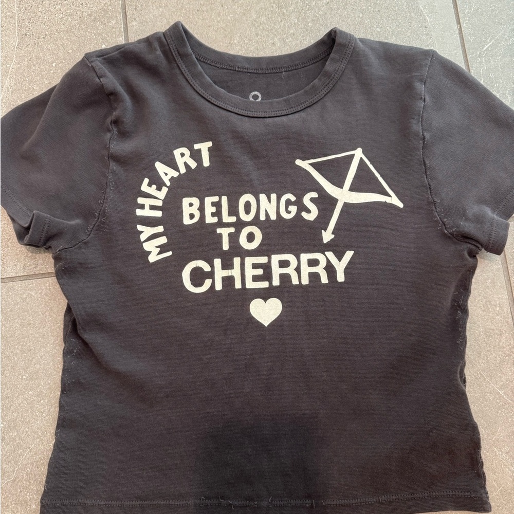 Cherry LA Black and White Crop Top
